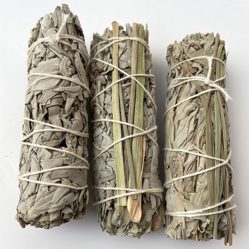 Smudge Stick, White Sage and Sweet Grass 4"