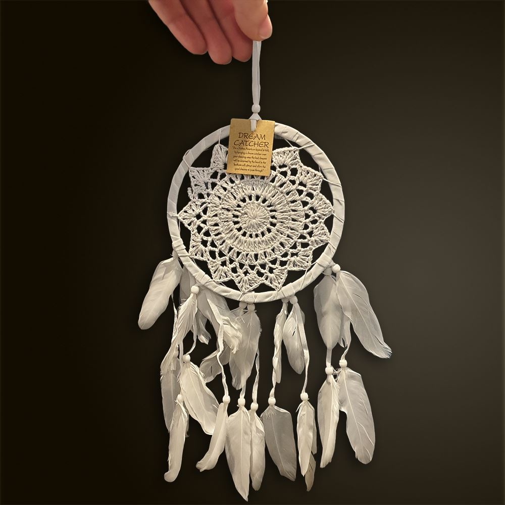 Crochet Dream Catcher, 16cm, White - image 11