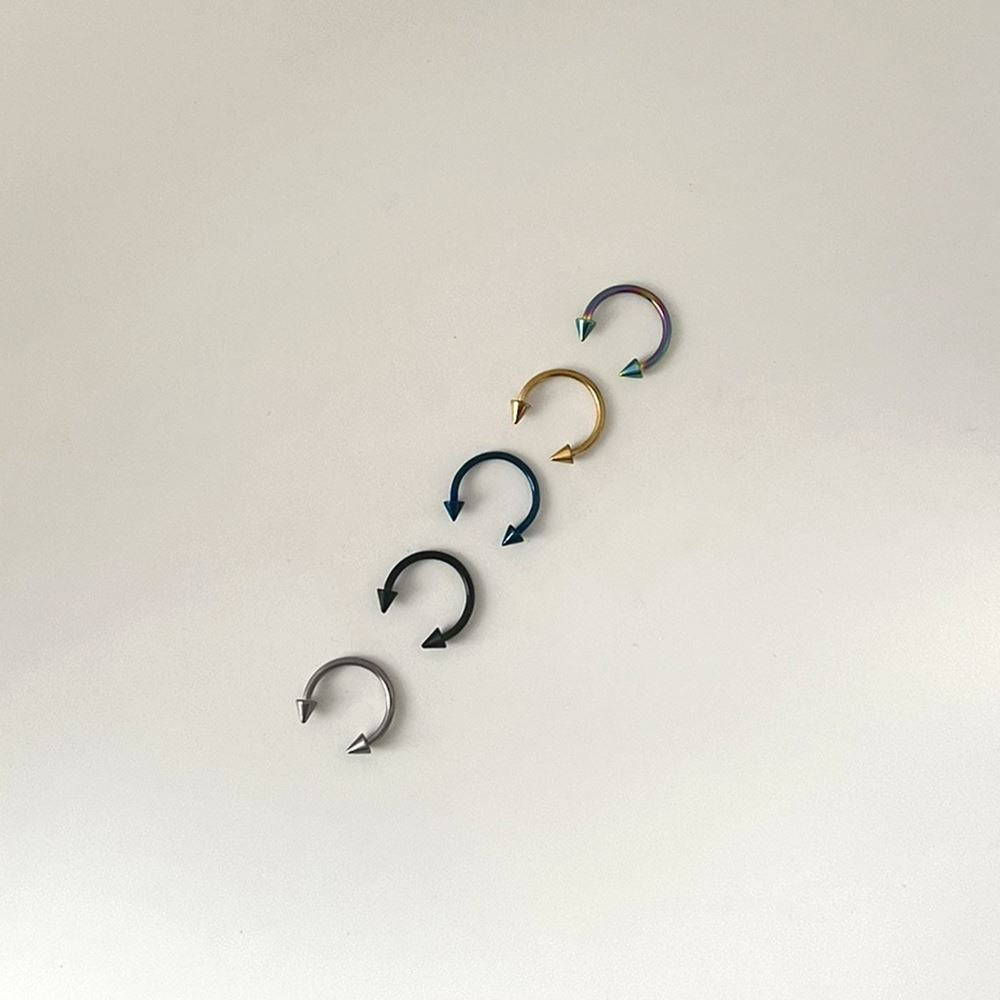 Horseshoe Nose Rings, Stainless Steel, Pack of 5