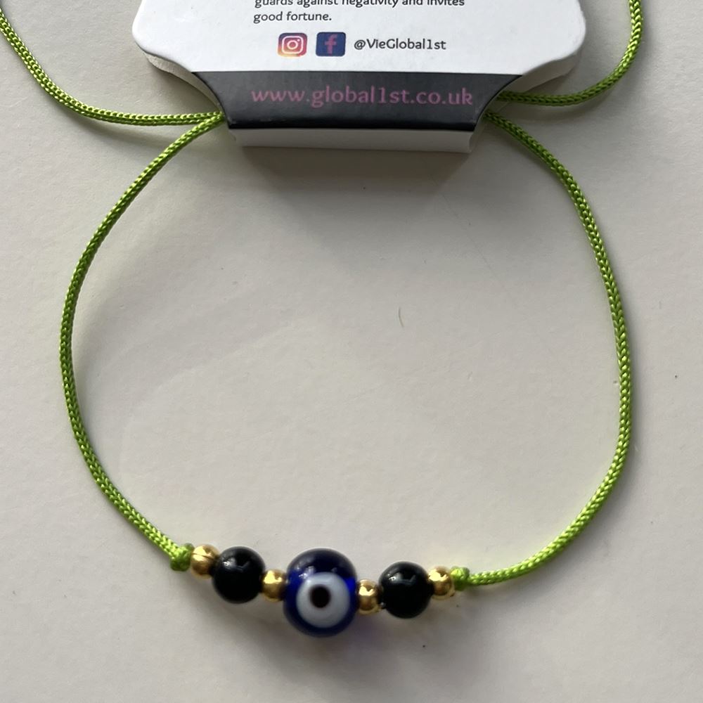 Evil Eye Black Beads Thread Bracelet