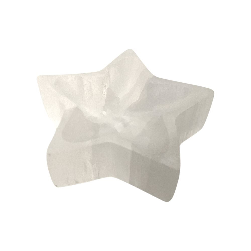 Selenite Bowl, Star, 10cm