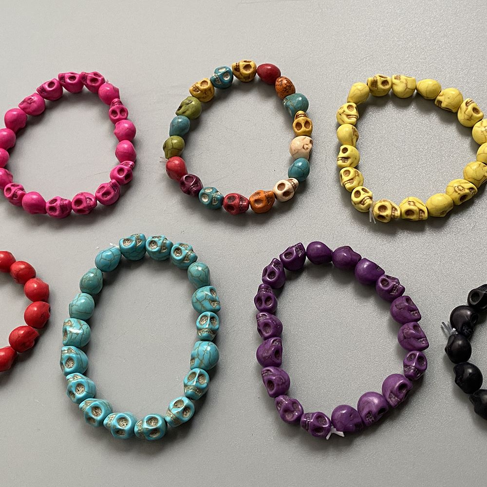 Skull Bracelet, Dyed Howlite - image 33
