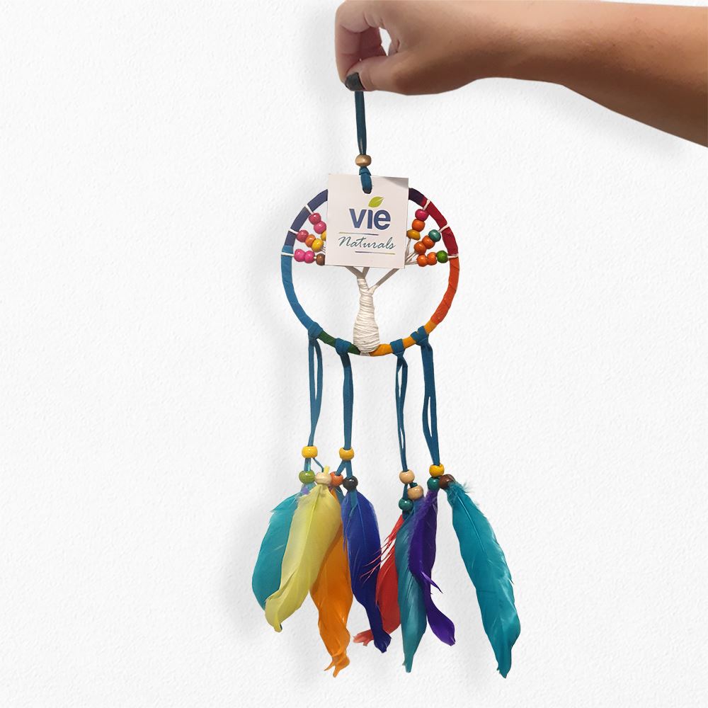 Tree of Life Dream Catcher, 9cm, Rainbow