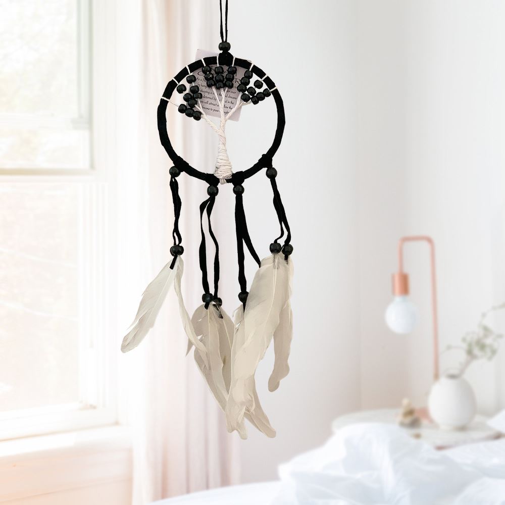 Tree of Life Dream Catcher, 9cm, Black