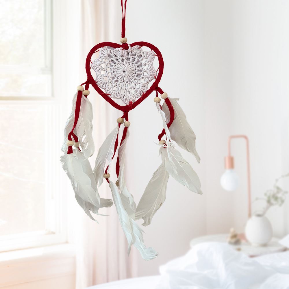 Heart Dream Catcher, 9cm, Red - image 4