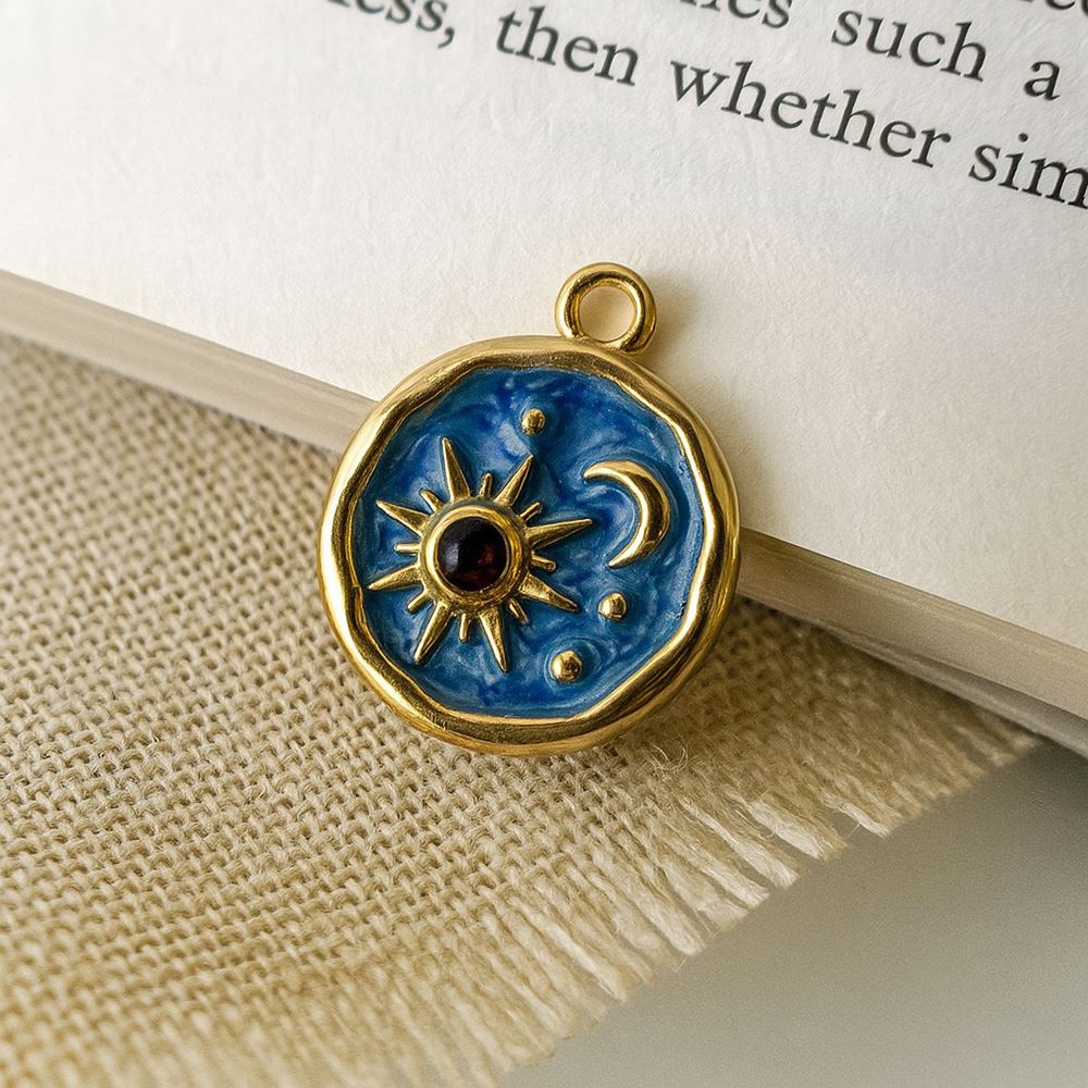 Sun & Moon Enamel Charm