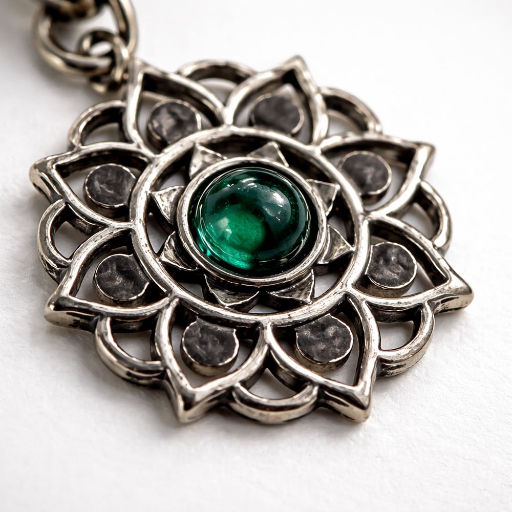 Silver-Plated Pendant (without Chain) (#08), 2x2cm