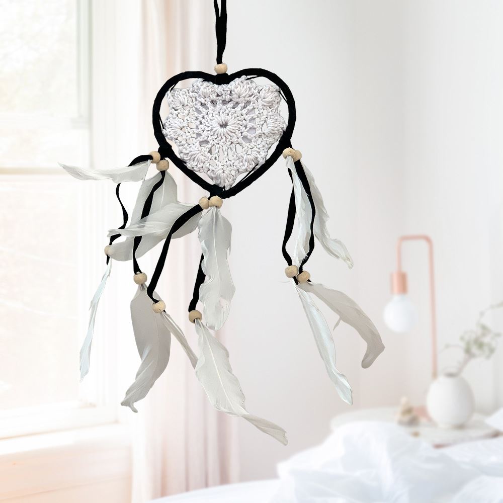 Heart Dream Catcher, 9cm, Black - image 4