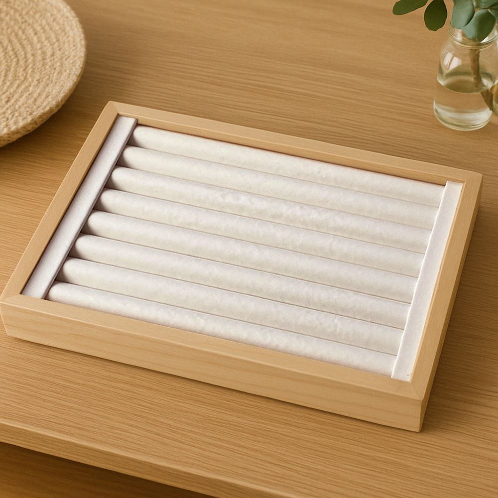 Wooden Ring Display Tray, 24x18x3cm