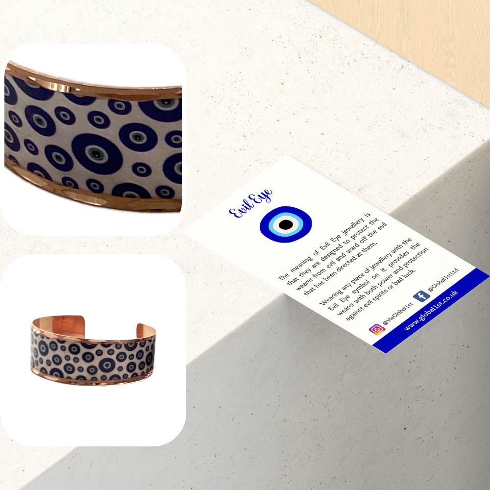 Evil Eye Copper Cuff