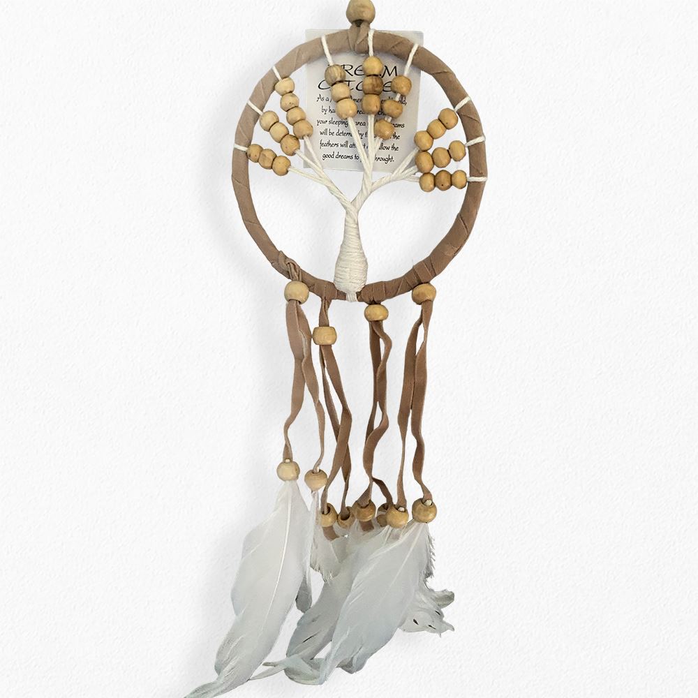 Tree of Life Dream Catcher, 9cm, Natural