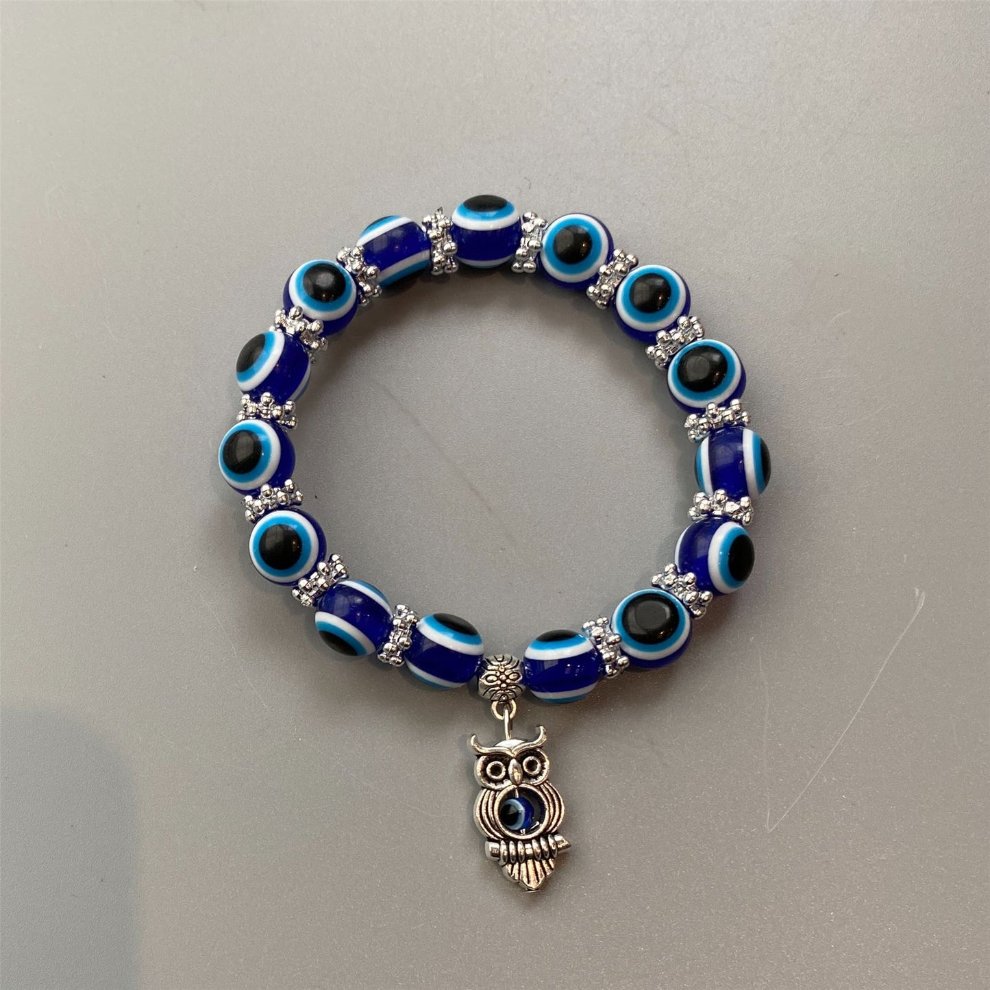 Evil Eye Beaded Stretch Bracelet
