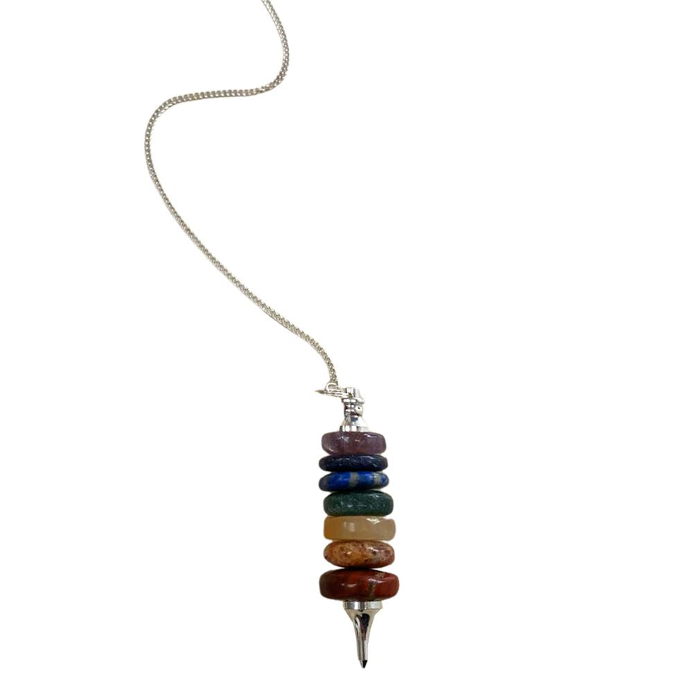 7 Chakra Disc Pendulum, 4x1.5cm