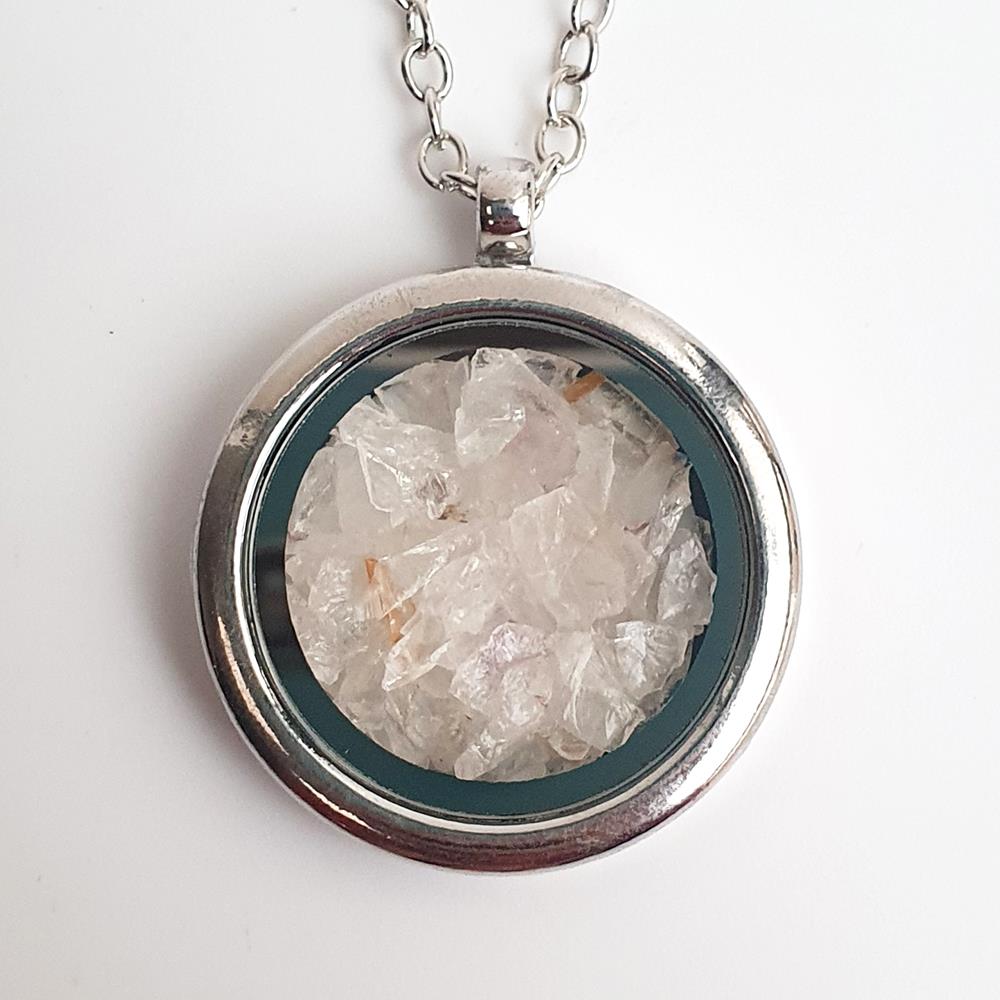Locket Pendant with Crystal Sand