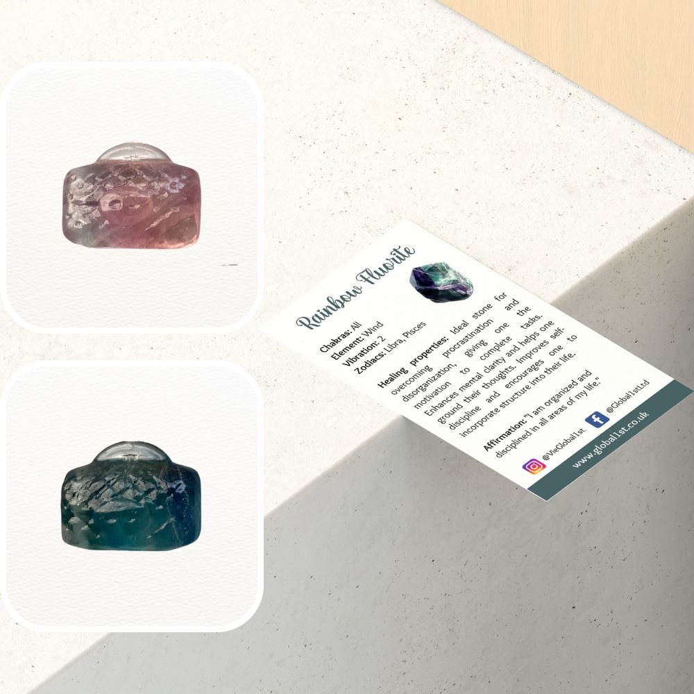 Rainbow Fluorite Mini Handbags, 1.5x1cm