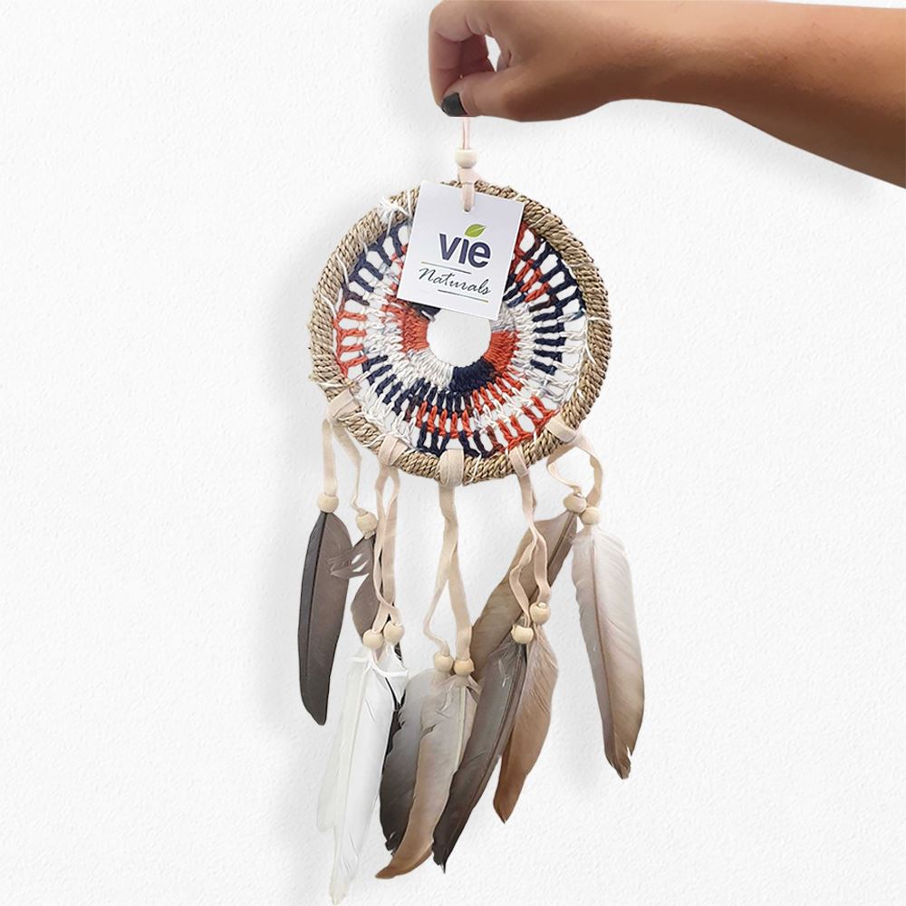 Crochet Dream Catcher, 12cm, Black & Red - image 8