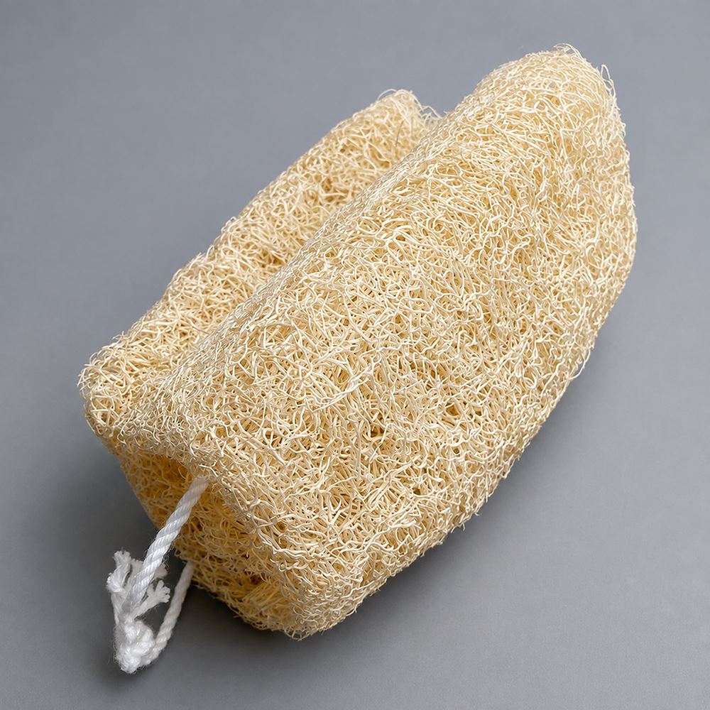 Natural Loofah with Hanging String, 13x5x5cm