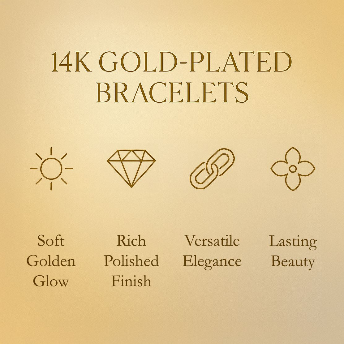 Gold-Plated Chain Bracelet Collection, 8 Styles