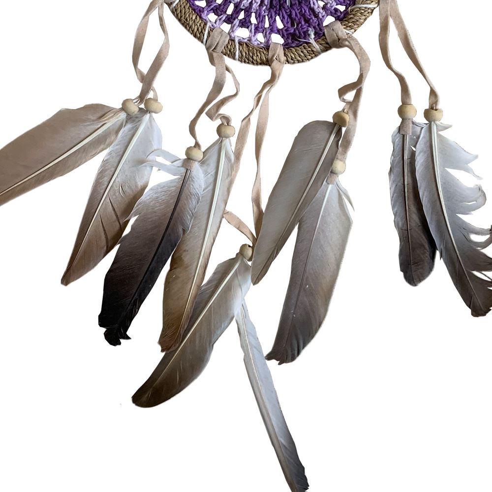 Crochet Dream Catcher, 12cm, Purple - image 5