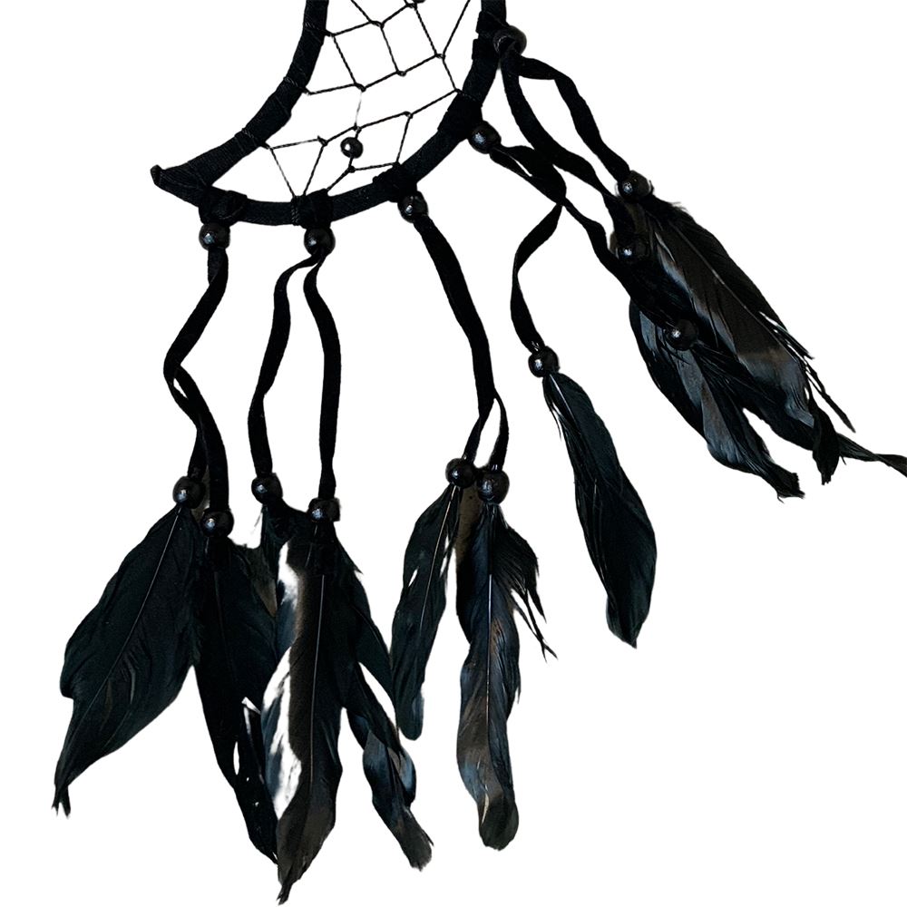 Crescent Dream Catcher, 12cm, Black - image 5