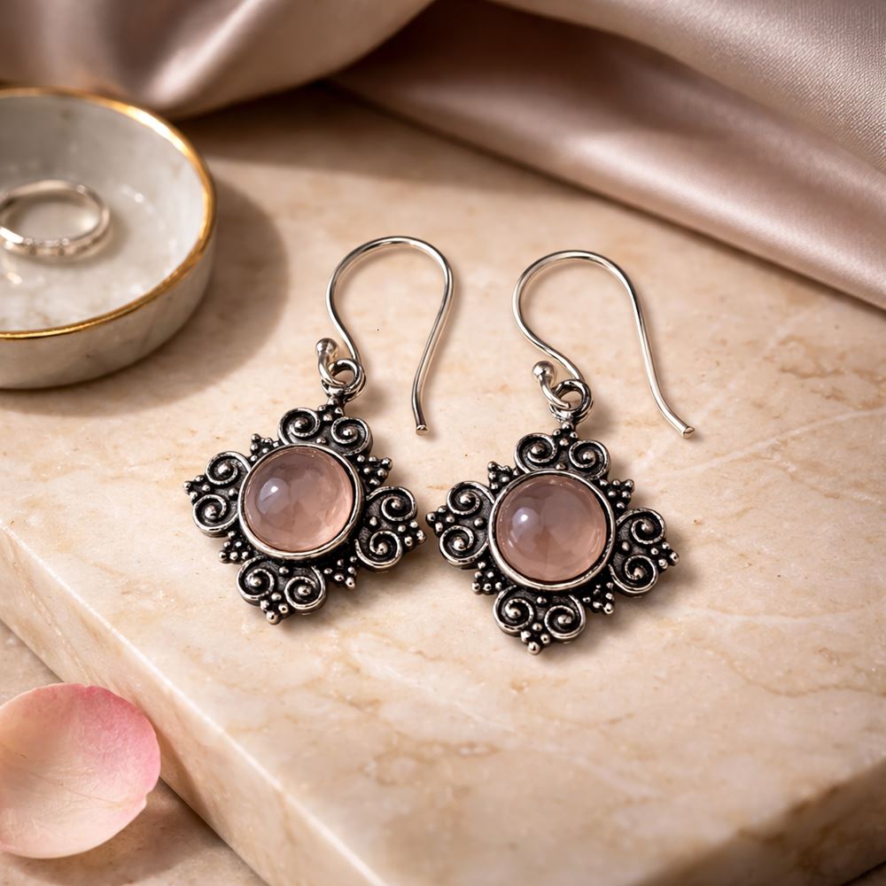 Silver-Plated Hanging Earwire Earrings (#04), 1x1cm