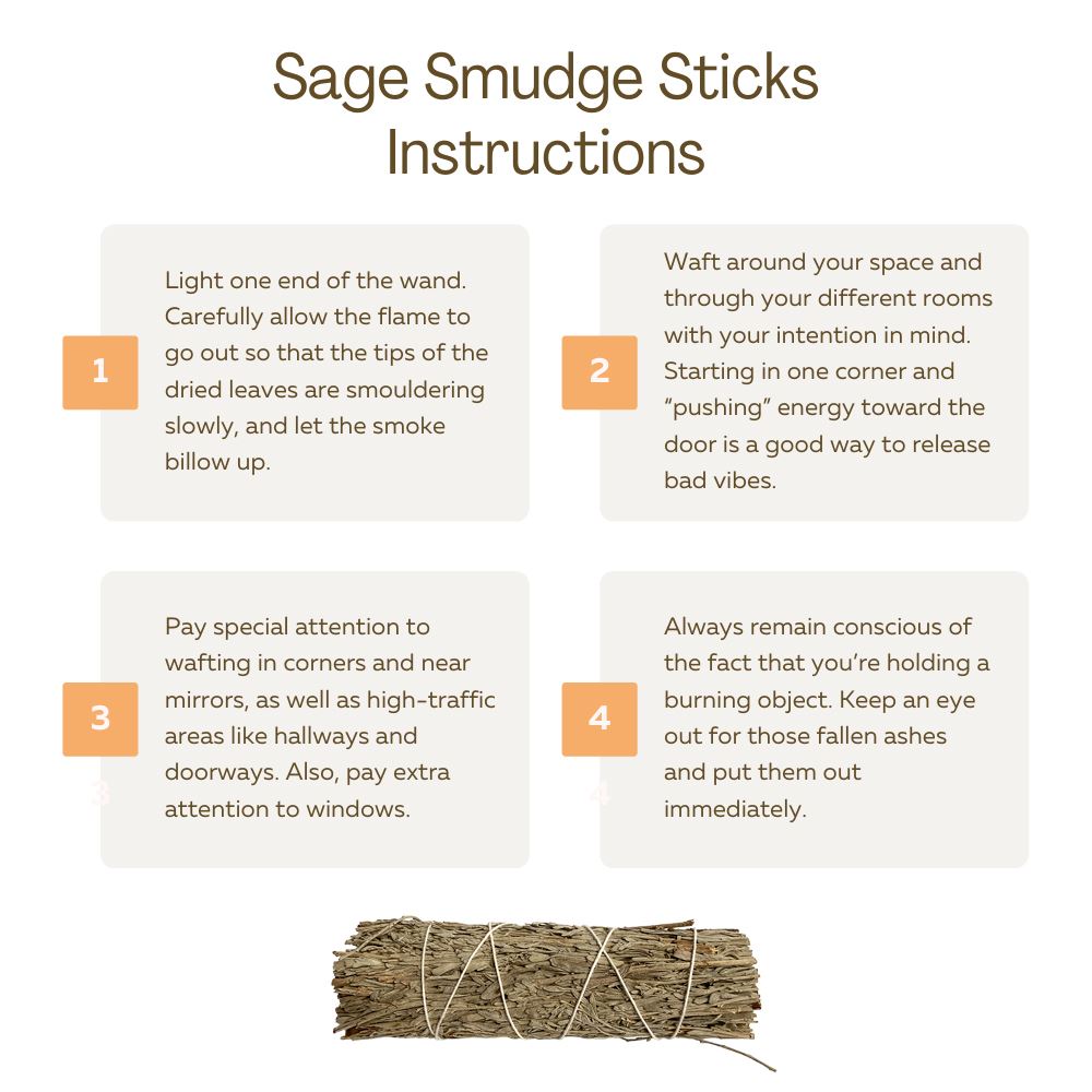 Smudge Stick, Blue Sage 4"