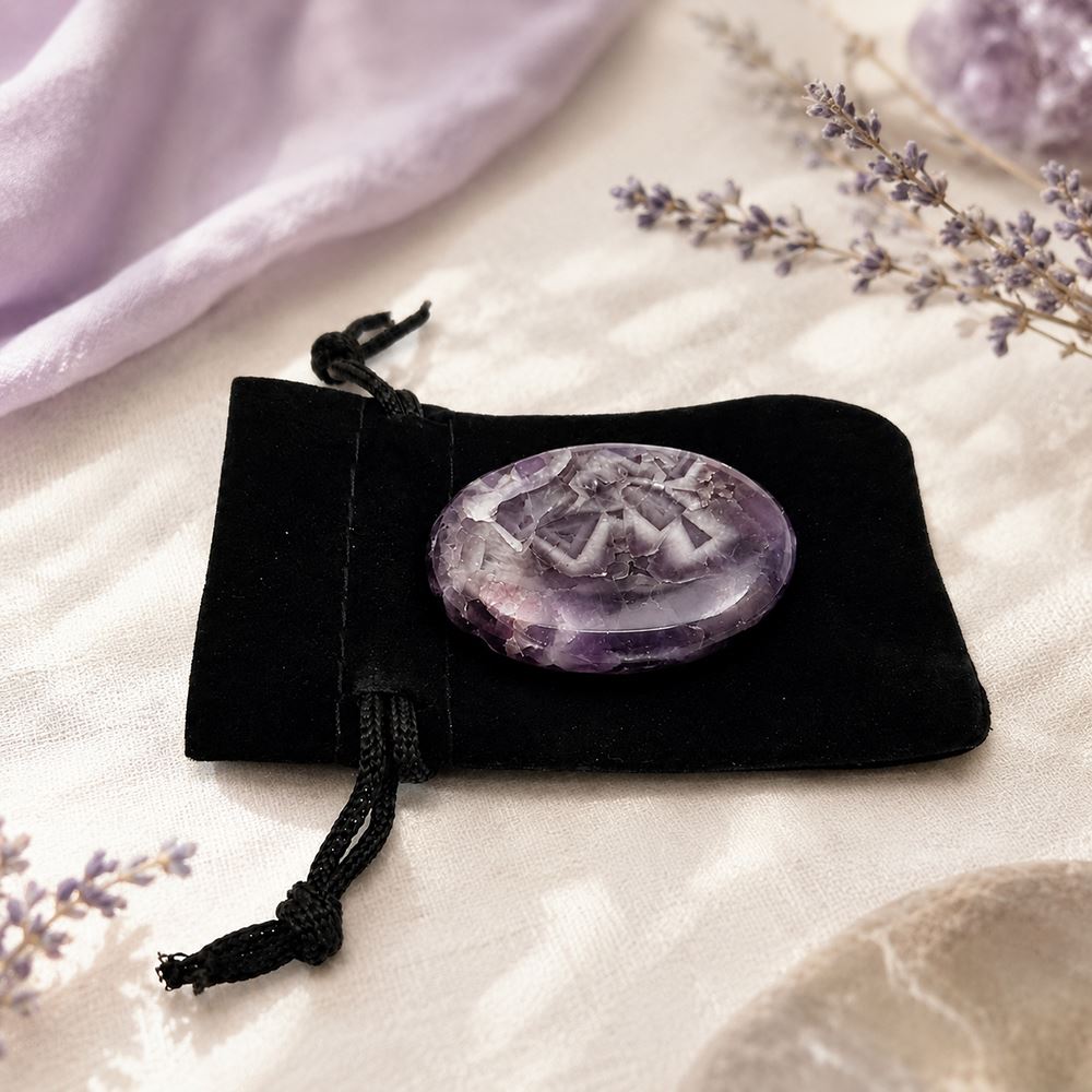Worry Thumb Stone, Amethyst