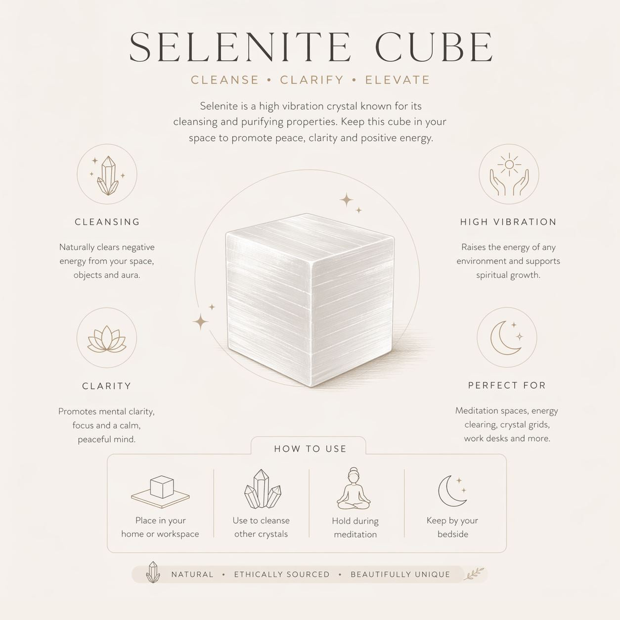Selenite Cube, 5cm - image 6