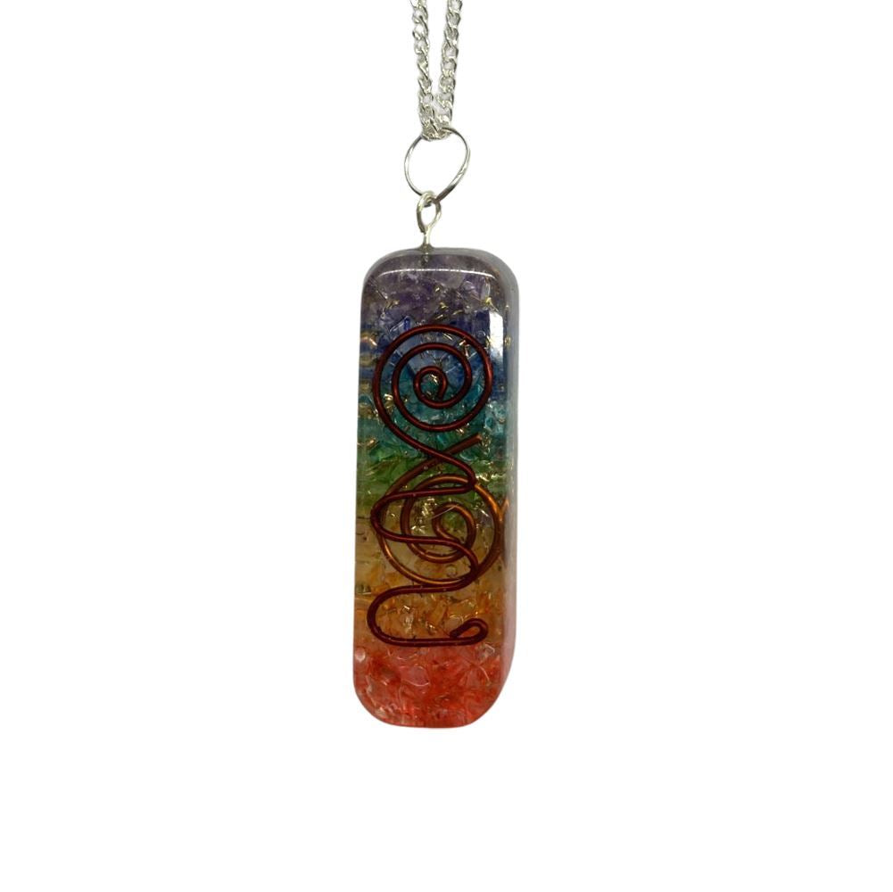 Compre 7 Chakra Stone Protection Crystal Necklace Hexagonal Pointed Energy  Necklace