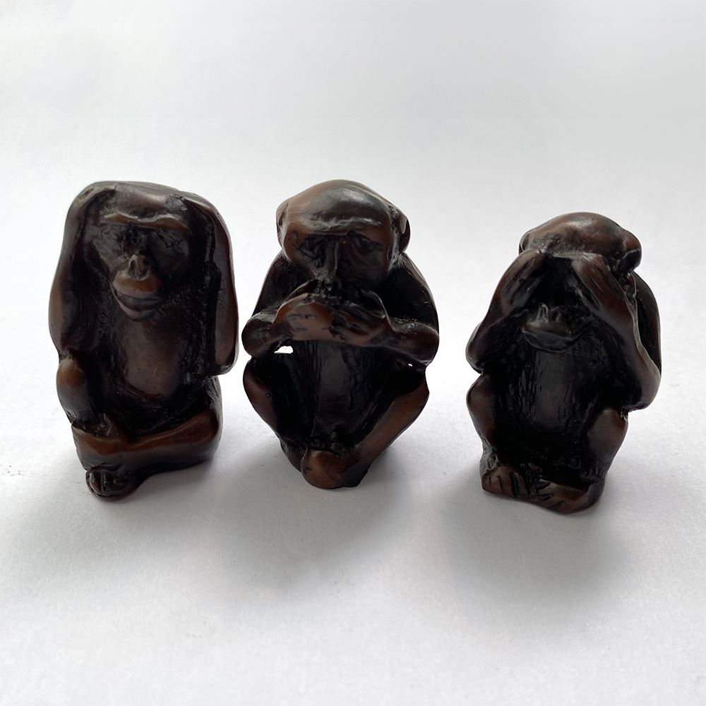 Speak No Evil Monkey Figurine, 4cm