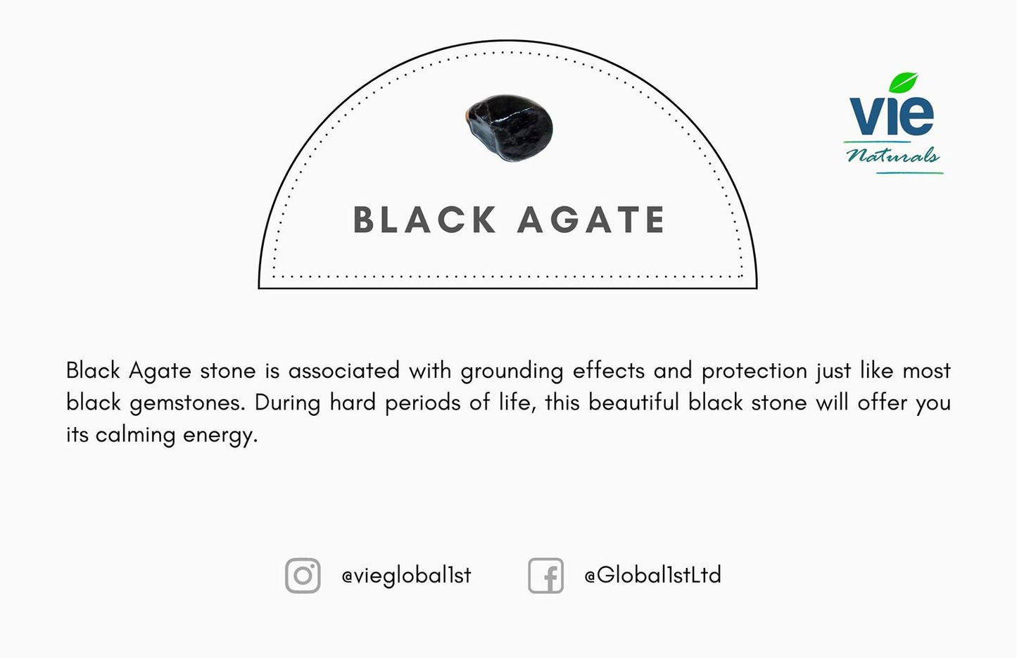 Worry Thumb Stone, Black Agate