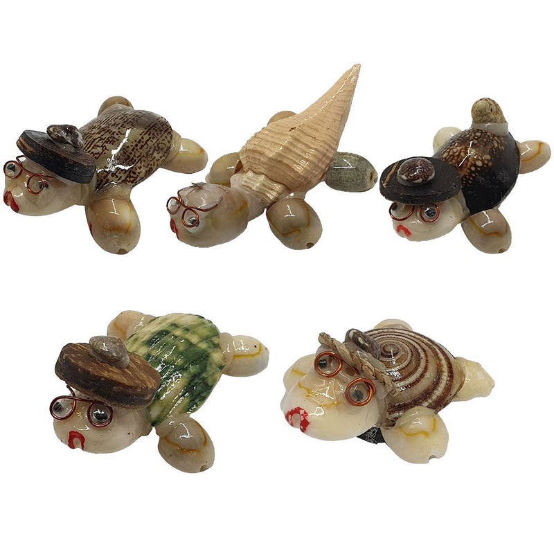Handmade Miniature Creatures from Sea Shells, 2-3cm, Assorted, Set of 5