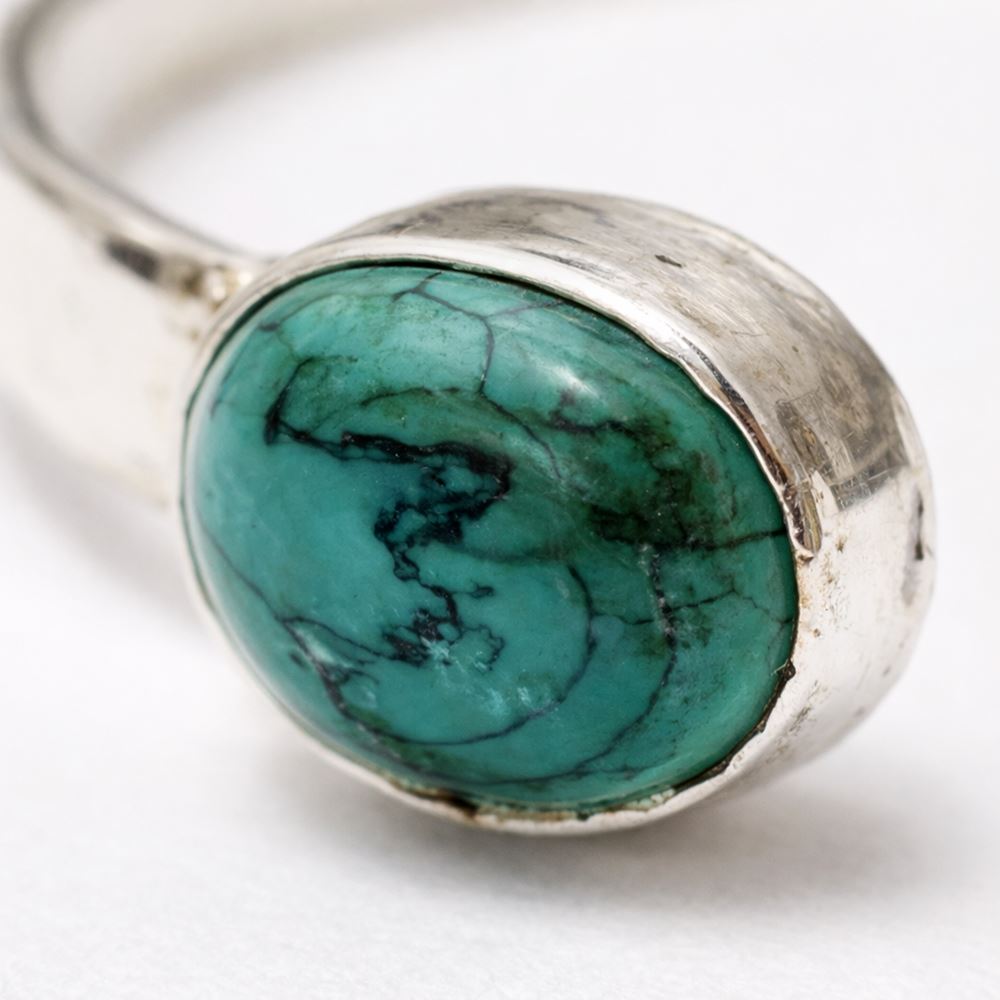 Silver-Plated Adjustable Oval Cuff Bangle - image 3