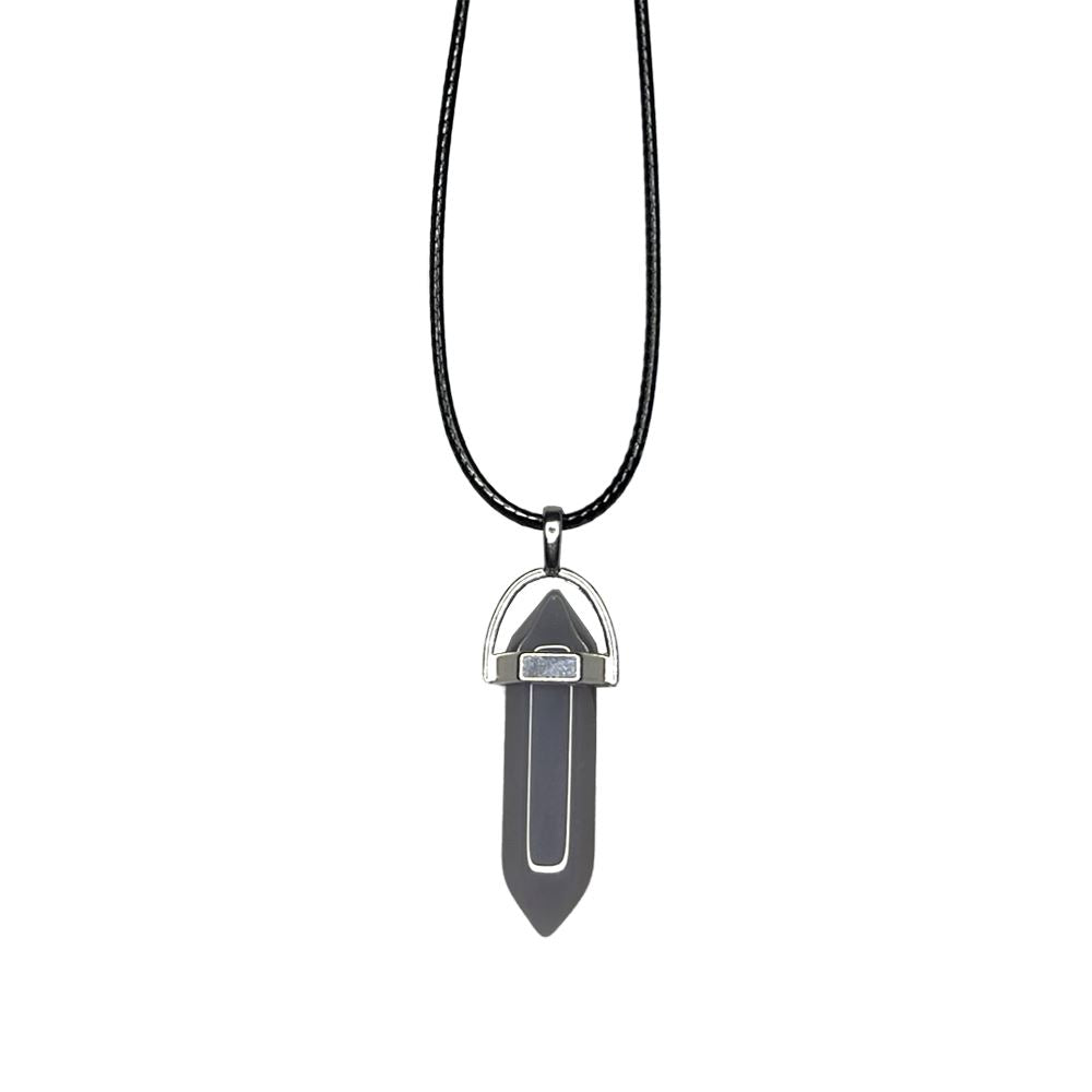 Double Point Pencil Pendant, Black String