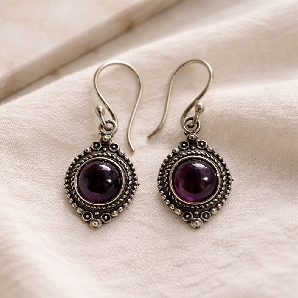 Silver-Plated Hanging Earwire Earrings (#06), 1.5x1cm