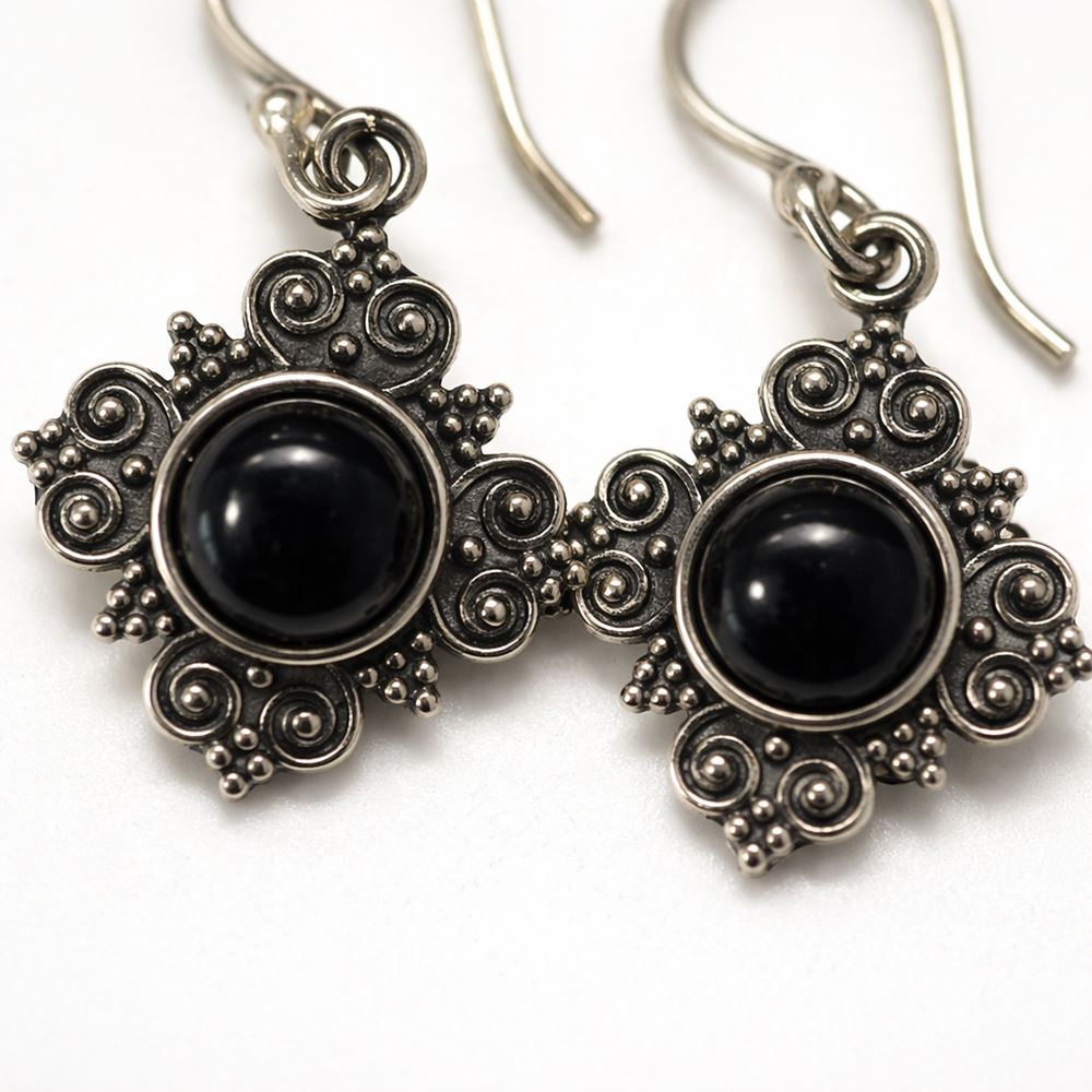 Silver-Plated Hanging Earwire Earrings (#04), 1x1cm