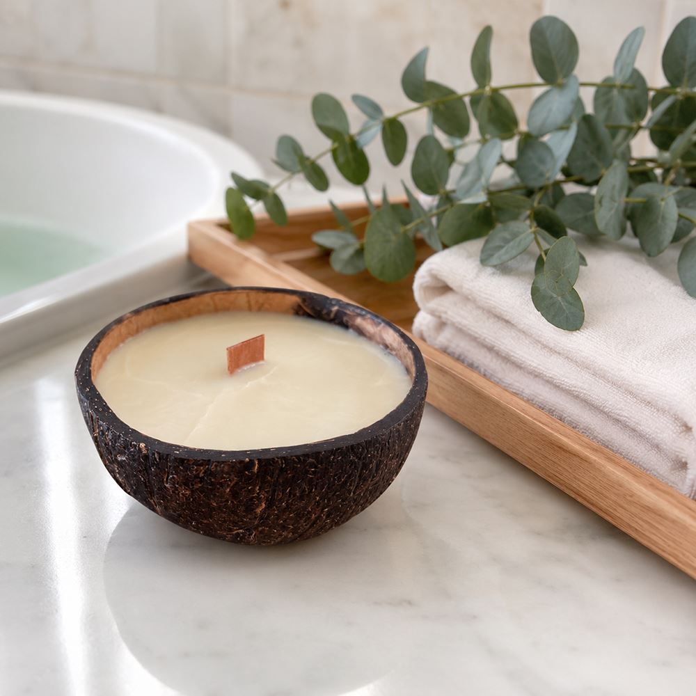 Coconut Shell Candle with Essential Oil - image 6