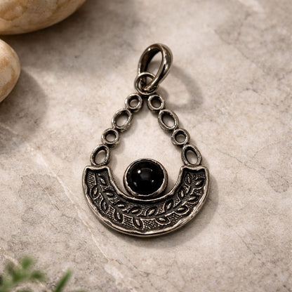 Silver-Plated Pendant (without Chain) (#09), 3x2cm