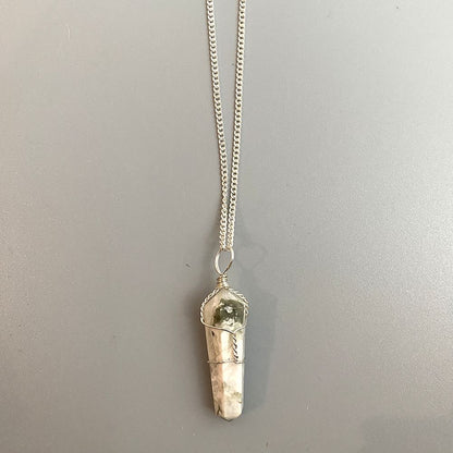 Wire Wrapped Double Point Pencil Pendant