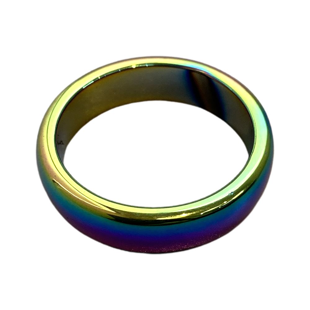 Aura Hematite Curved Ring