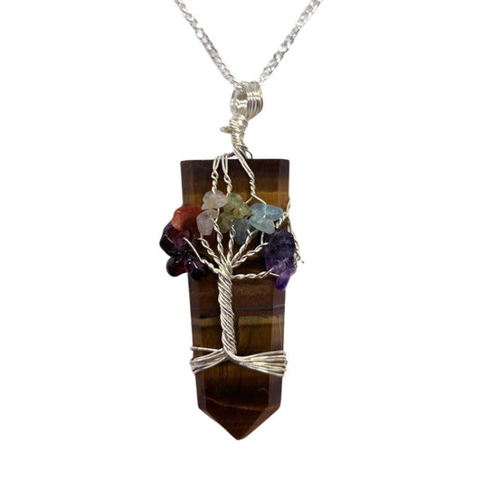 Tree of Life 7 Chakra Pendant