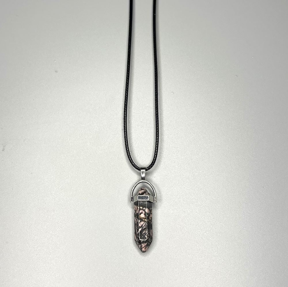 Double Point Pencil Pendant, Black String