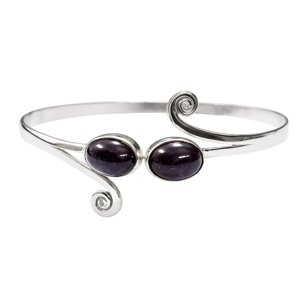 Silver-Plated Adjustable Oval Spiral Cuff Bangle - Wholesale UK - Global 1st