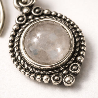 Silver-Plated Hanging Earwire Earrings (#06), 1.5x1cm