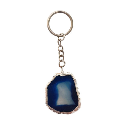 Agate Slice Keychain