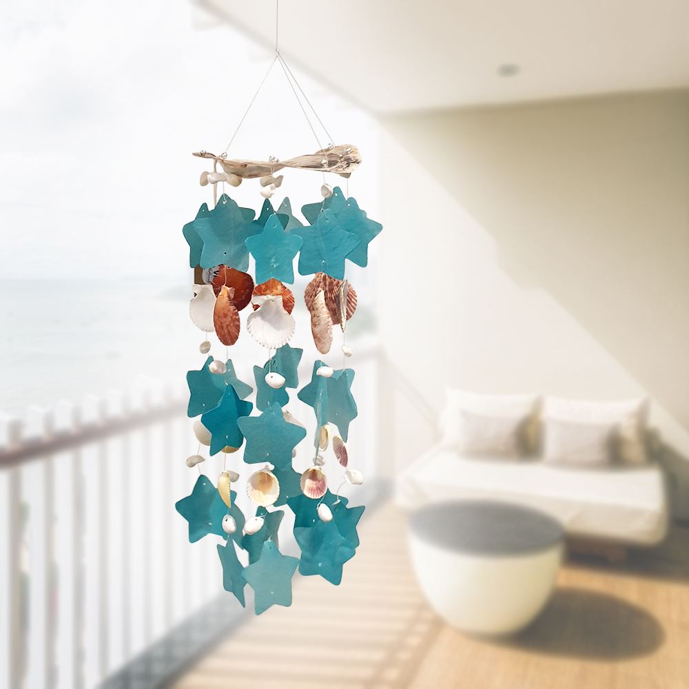 Capiz & Seashell Wind Chime, 55cm Hanging Height