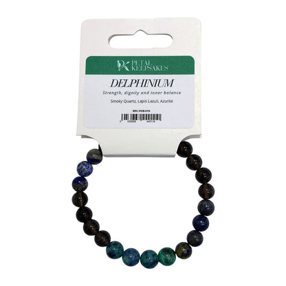 Petal Keepsakes Gemstone Bracelet, Delphinium