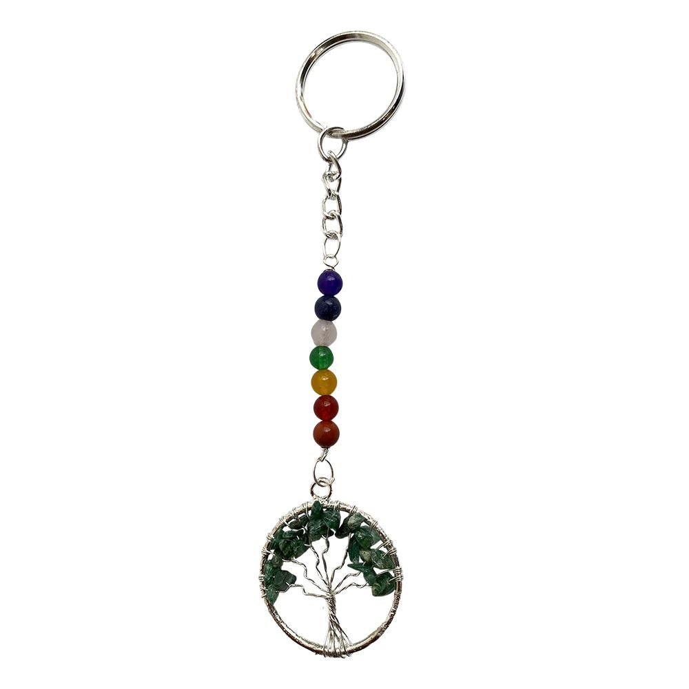 7 Chakra Tree of Life Keychain, 15x3cm