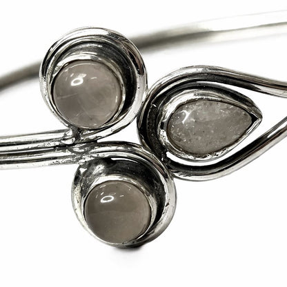 Silver Plated Adjustable Trinity Cuff Bangle - image 24