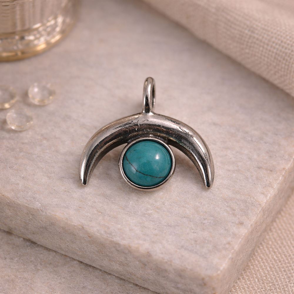 Silver-Plated Pendant (without Chain) (#06), 2.5x1.5cm